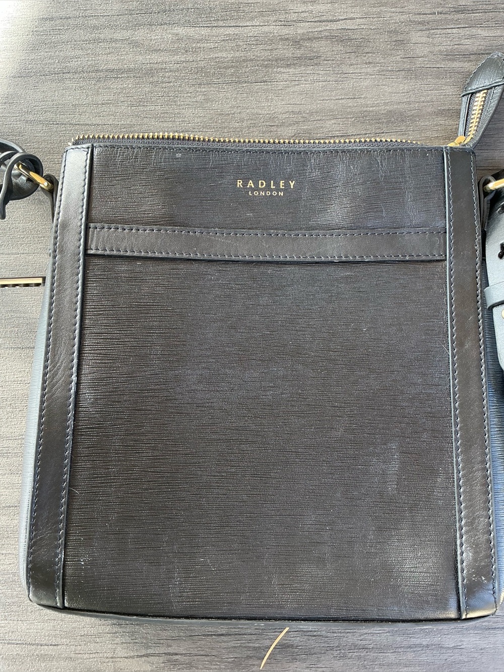 Radley London Black Leather Crossbody Bag